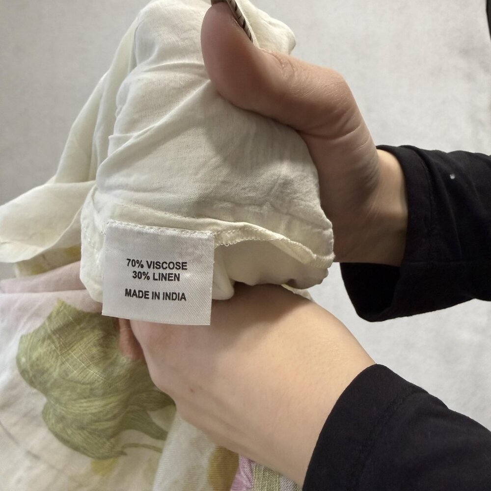 Elizabeth James The Label Annalisa Dress Womens Large White Floral Maxi Sundress - Picture 9 of 11